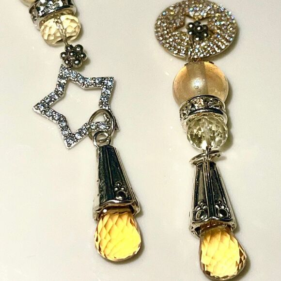 HANDCRAFTED one of a kind Bright Twinkling Earrings - Picture 7 of 8